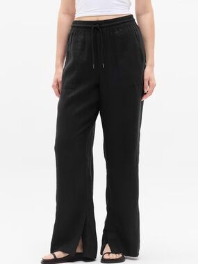 Athleta Retreat High Rise Wide Leg Linen Pants